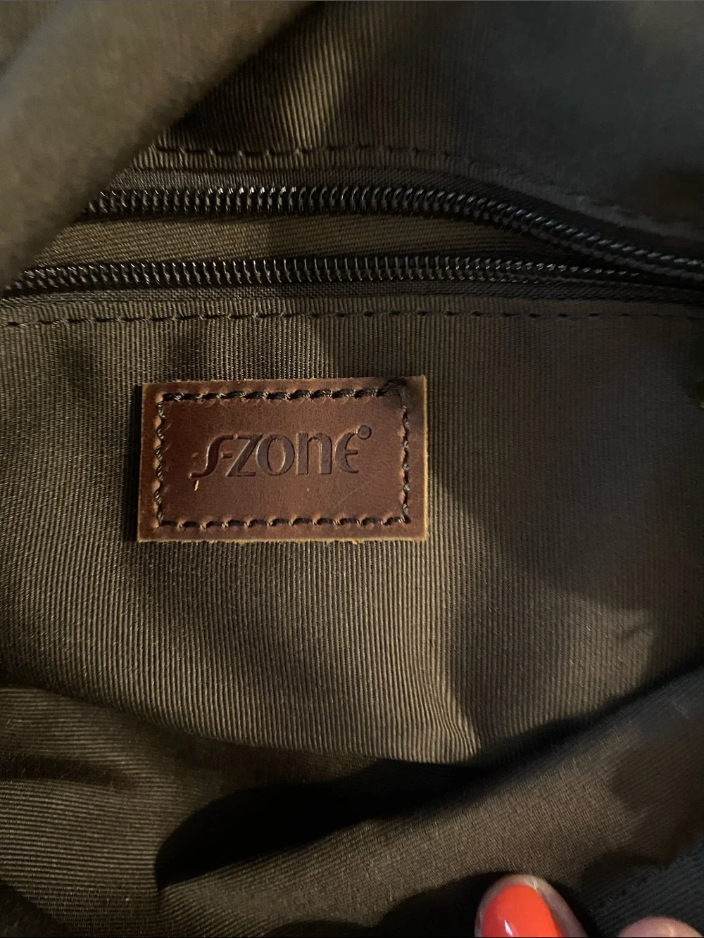 S-Zone Classic Gray Canvas Duffel with Brown Leather Accents